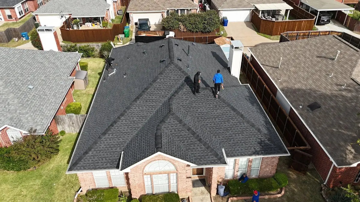 Commercial Roofing work in progress on a La Habra Heights property